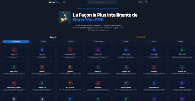 AssPDF.com — 28 outils PDF gratuits en ligne, sans téléchargement sur serveur