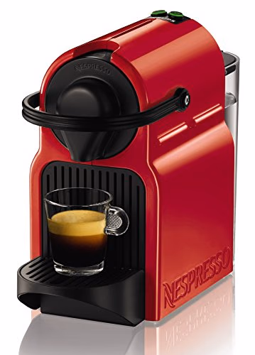 Nespresso Krups Inissia XN1005, Cafetière à capsule, 19 bar, Compact, Extinction automatique, Rouge