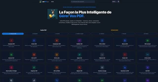AssPDF.com — 28 outils PDF gratuits en ligne, sans téléchargement sur serveur