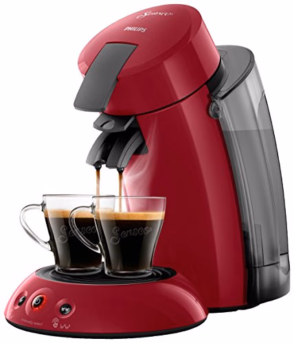 Philips Senseo Original XL XL HD655555/82 Cafetière dose unique avec technologie Coffee Boost, rouge, 22,5x46,6x37 cm